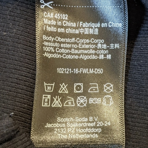 Scotch & Soda Maison Scotch Ribbed Knit Lace Up Henley Top Size 2-small EUC - Picture 8 of 9